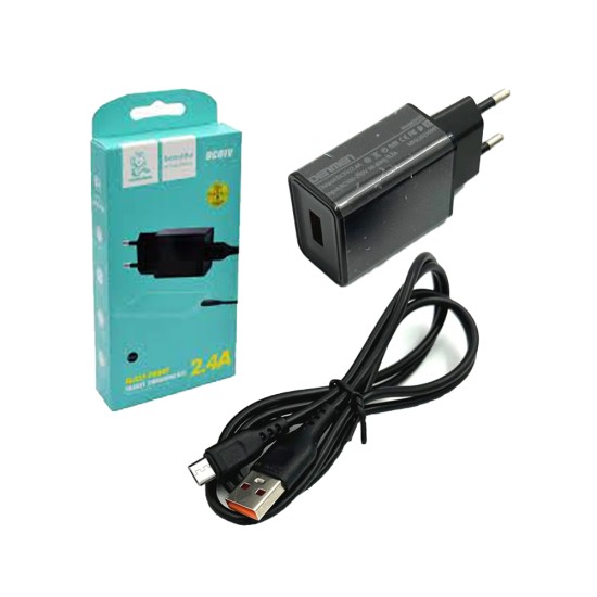 Denmen ( DC01V ) Carregador 2.4A com Cabo Micro USB Preto